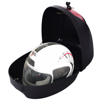 28L Motorcycle Tail box Helmet Top Case Motorbike Luggage Storage Trunk Carrier Mount Rack w/ 2 Keys