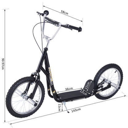 Pneumatic 16" Tyres Scooter-Black