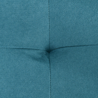 Loveseat Sofa Bed, Convertible Bed Settee with 2 Cushions, Side Pockets for Living Room, Blue