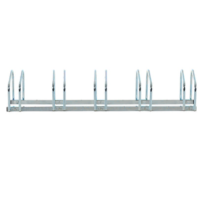 5-Bike Floor Parking Stand Silver