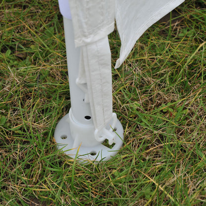 Outsunny 4x3 m Waterproof Gazebo W/Mesh Sides-White/Black