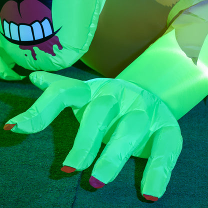 5FT Halloween Inflatables Ghost and Tombstone, Blow Up Outdoor Halloween Decorations with Build-in LED Lights for Garden, Lawn, Party