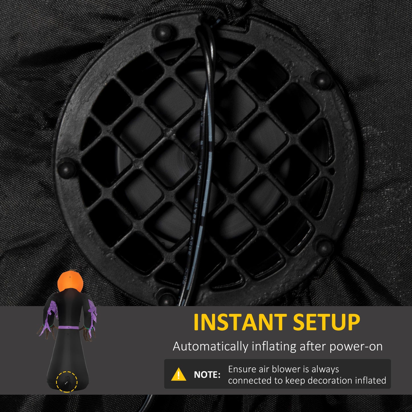 Inflatable 2.1m Pumpkin Man, With LED lights