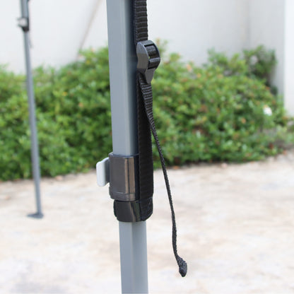 Outsunny 3x3m Pop Up Gazebo Height Adjustable Foldable Canopy Tent w/ Carry Bag, Wheels and 4 Leg Weight Bags, Blue