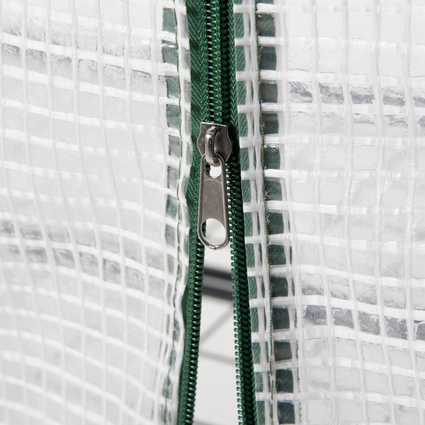 Outsunny 4 Tier Mini Greenhouse, Portable Green House with Steel Frame, PE Cover, Roll-up Door, 70 x 50 x 160 cm, White