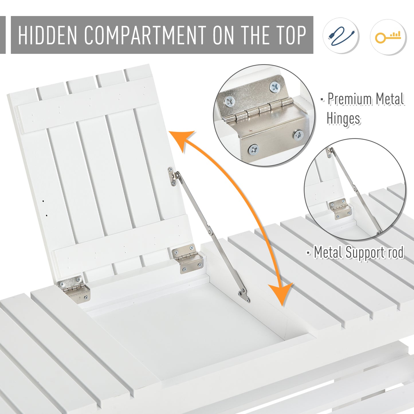 Shoe Bench, 3-Tier Wooden Shoe Rack with Hidden Storage Compartment, Slatted Shelves, Home Storage Unit, Hallway Furniture, White