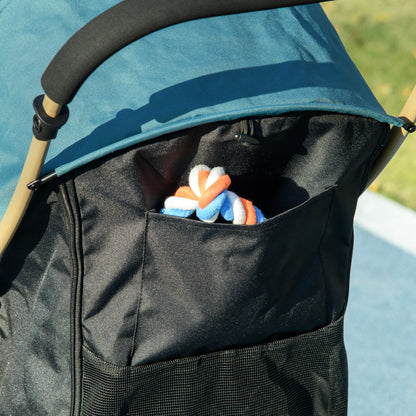 PawHut Oxford Pet Stroller for Small Minatare Dogs with Rain Cover Dark Green