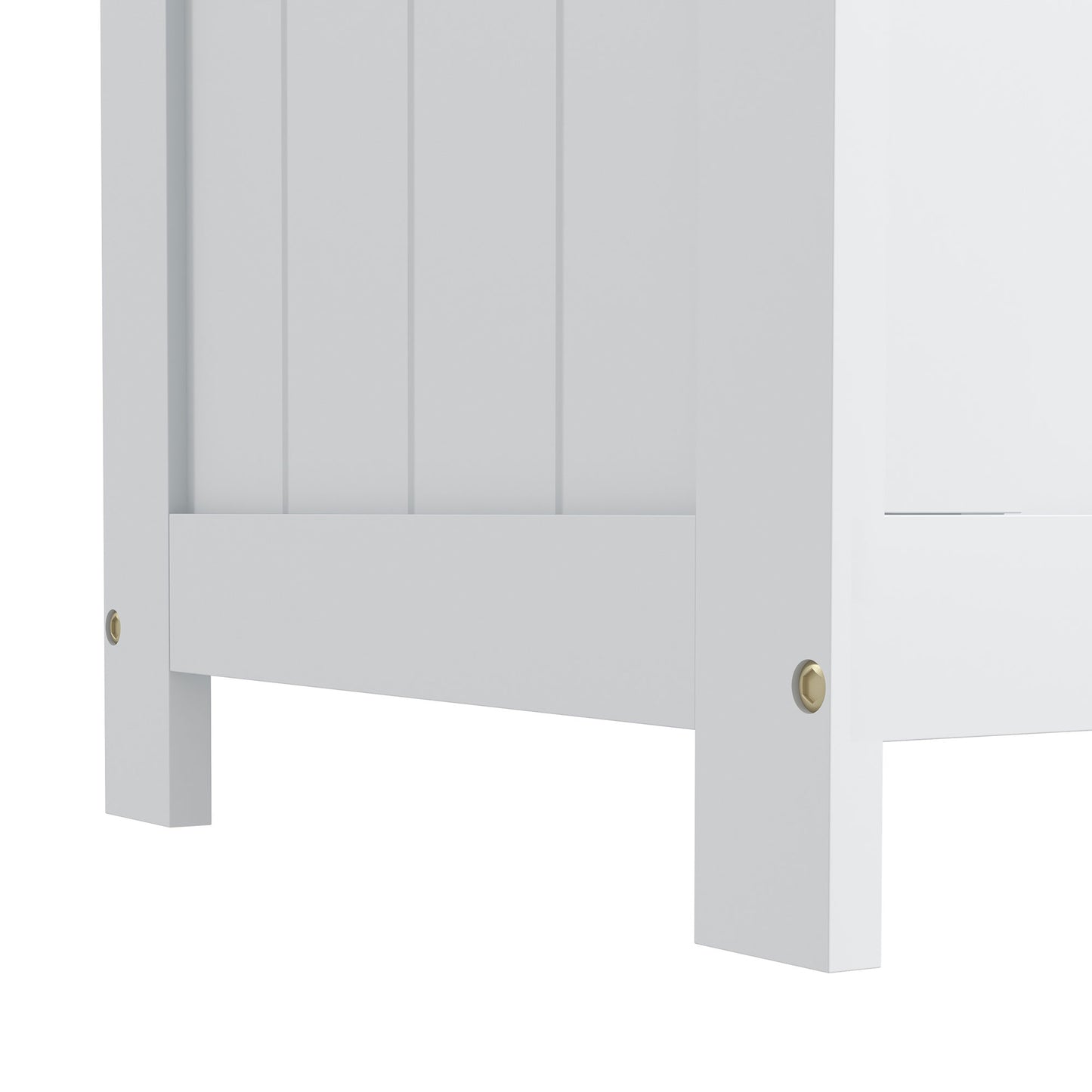 Storage Chest, Modern Storage Trunk with 2 Safety Hinges and Cut-out Handles, Wooden Toy Box for Living Room, Entryway, 76 x 40 x 48 cm, White