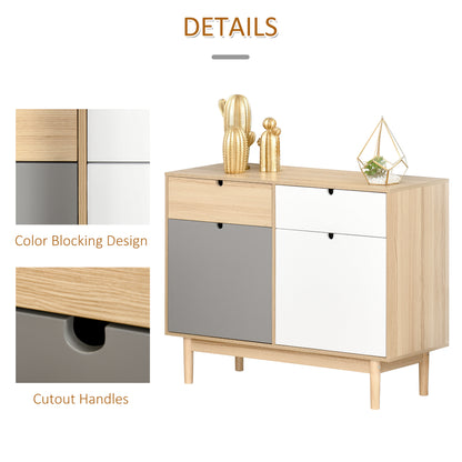 Sideboard Storage Cabinet Kitchen Cupboard with Drawers for Bedroom, Living Room, Entryway