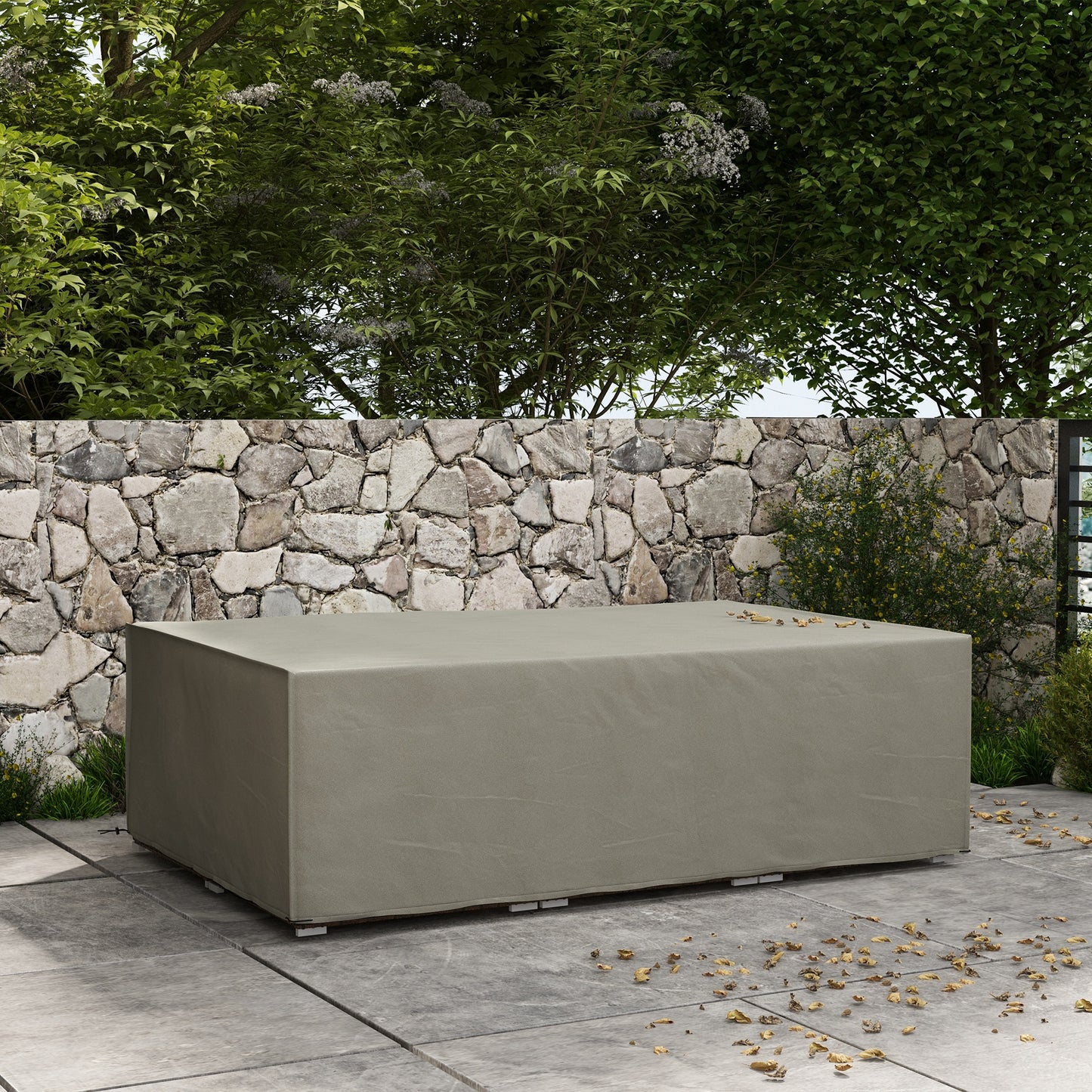 Outsunny Outdoor Garden Rectangular Furniture Cover Table Chair Sofa Shelter, Waterproof, 222 x 155 x 67 cm, Grey
