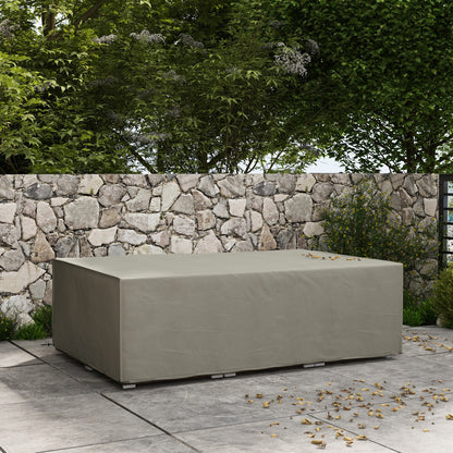Outsunny Outdoor Garden Rectangular Furniture Cover Table Chair Sofa Shelter, Waterproof, 222 x 155 x 67 cm, Grey