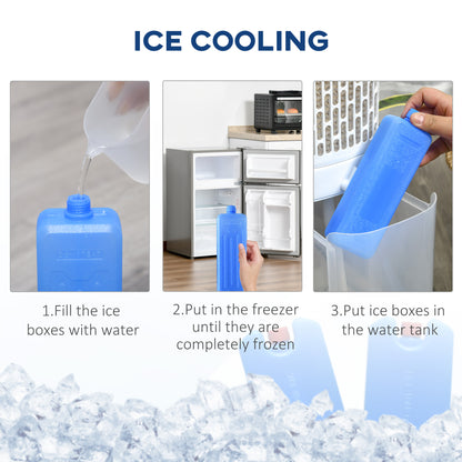 Evaporative Air Cooler, Oscillating Ice Cooling Fan with 3 Modes, 3 Speeds, Remote Control, Timer, and Oscillation, White