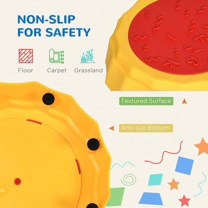 5 Piece Kids Balance Beam, Balance Bridge W/ Non-slip Surface & Bottom, Stackable Stepping Stones for toddler, Strength Coordination Training