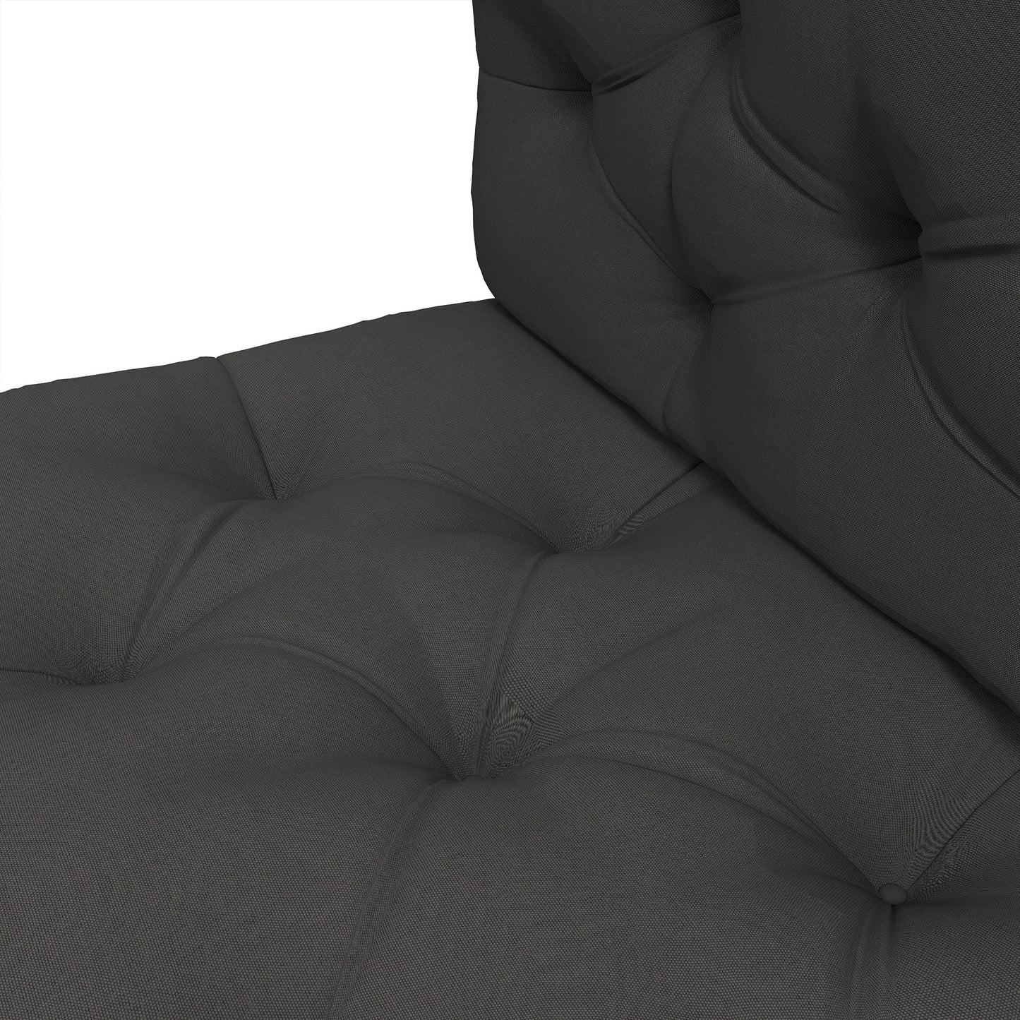 Outsunny 4-Piece Pallet Seat Cushions Back Pillows Replacement, Patio Chair Cushions Set for Indoor Outdoor, Charcoal Grey