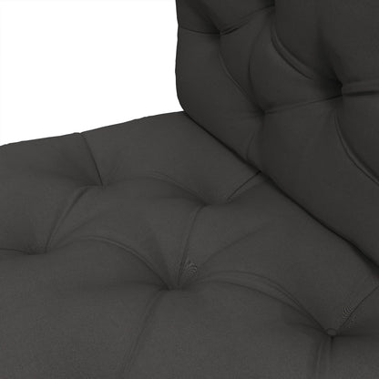 Outsunny 4-Piece Pallet Seat Cushions Back Pillows Replacement, Patio Chair Cushions Set for Indoor Outdoor, Charcoal Grey