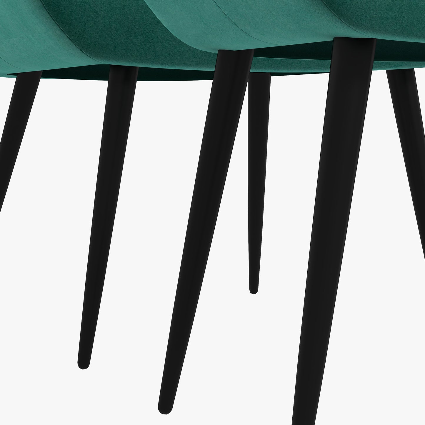 Armless Accent Chair w/ Footstool Set, Modern Tufted Upholstered Lounge Chair w/ Pillow, Steel Legs for Living Room, Green