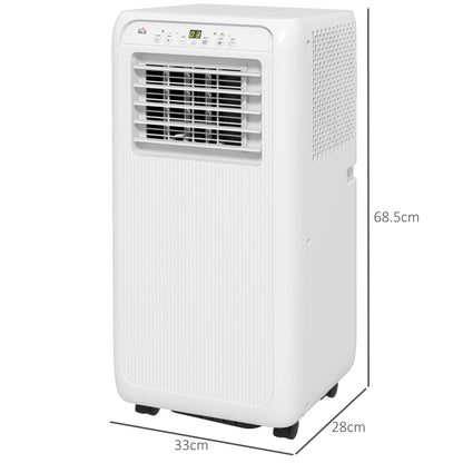 7,000 BTU Mobile Air Conditioner for Room up to 15m², with Dehumidifier, 24H Timer, Wheels, Window Mount Kit