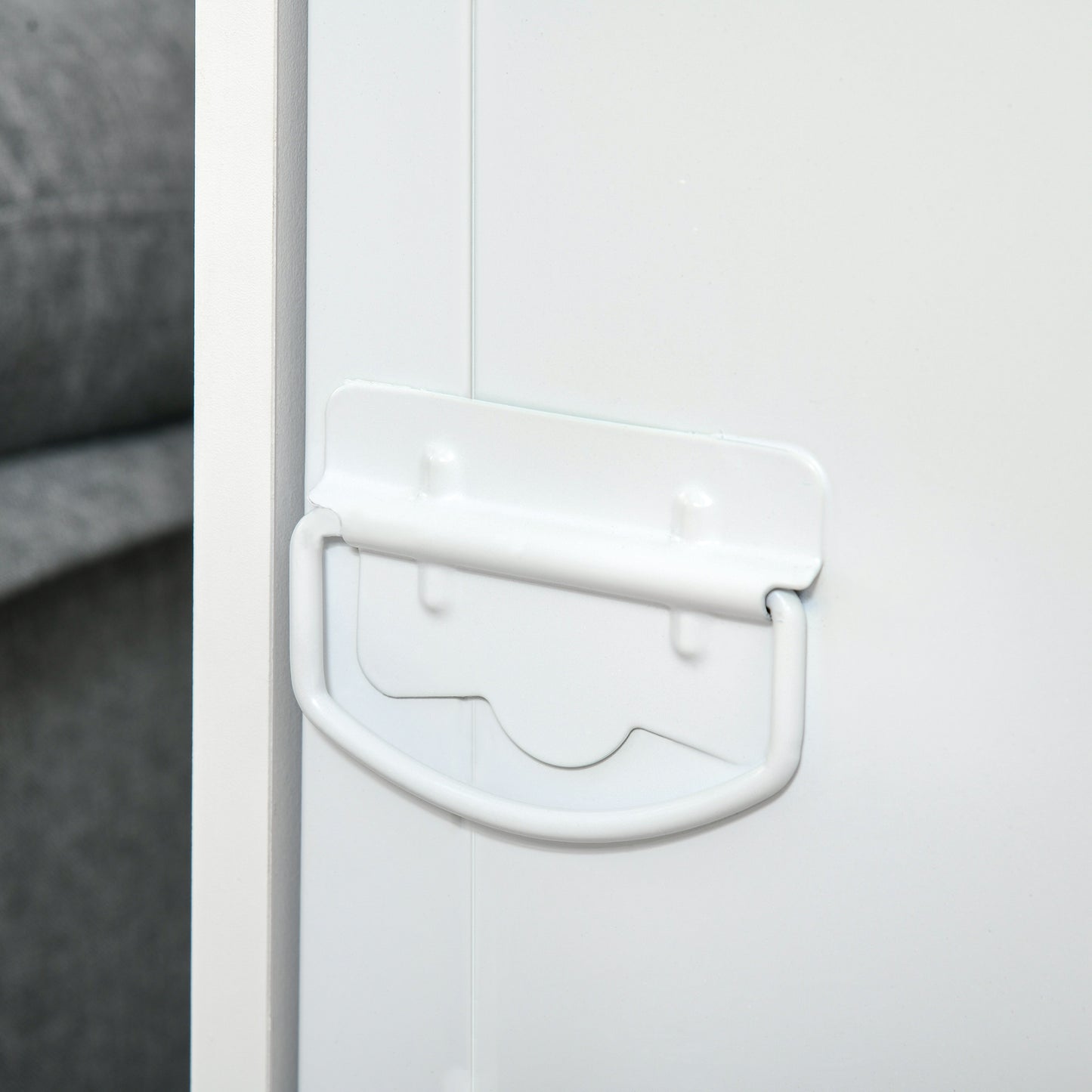 Industrial Bedside Table, Rolling End Side Table, Mobile Storage Cabinet With Adjustable Shelf, Wheels & Metal Door for Bedroom, Living Room