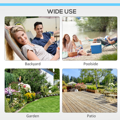 Outsunny Garden Sun Lounger Texteline Chaise Lounge Reclining Chair with Canopy Adjustable Backrest Bed Aluminium Frame - Blue