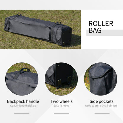 Outsunny Foldable Pop-up Party Tent Instant Canopy Sun Shade Gazebo Shelter Steel Frame Oxford w/ Roller Bag, 3.6 x 3.6 x 2.9(m)