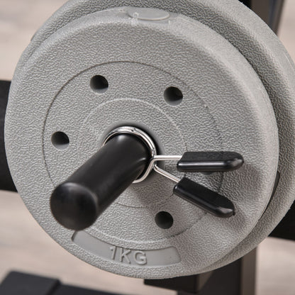 Weight Bench with Leg Developer Barbell Rack for Weight Lifting and Strength Training Multifunctional Workout Station