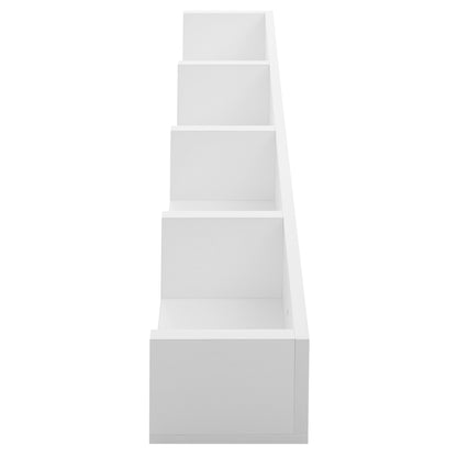Wall Mount 84 CD / 56 DVD/Blu-ray/ Media Storage Rack 4 Cubes Wooden Shelf Organizer Unit Bookcase Display (White)