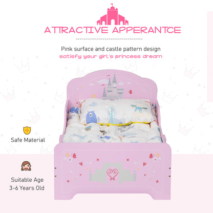 Kids Castle Design Single Bed Pink