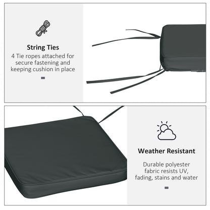 Outsunny Set of 6 Piece Chair Cushion, 42Lx42Wx5T cm - Grey