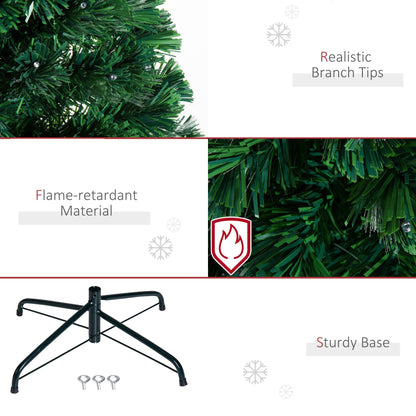 4ft Pre Lit Christmas Tree Artificial Tree with Multi-Coloured Fibre Optic LED Light 4ft - 120cm