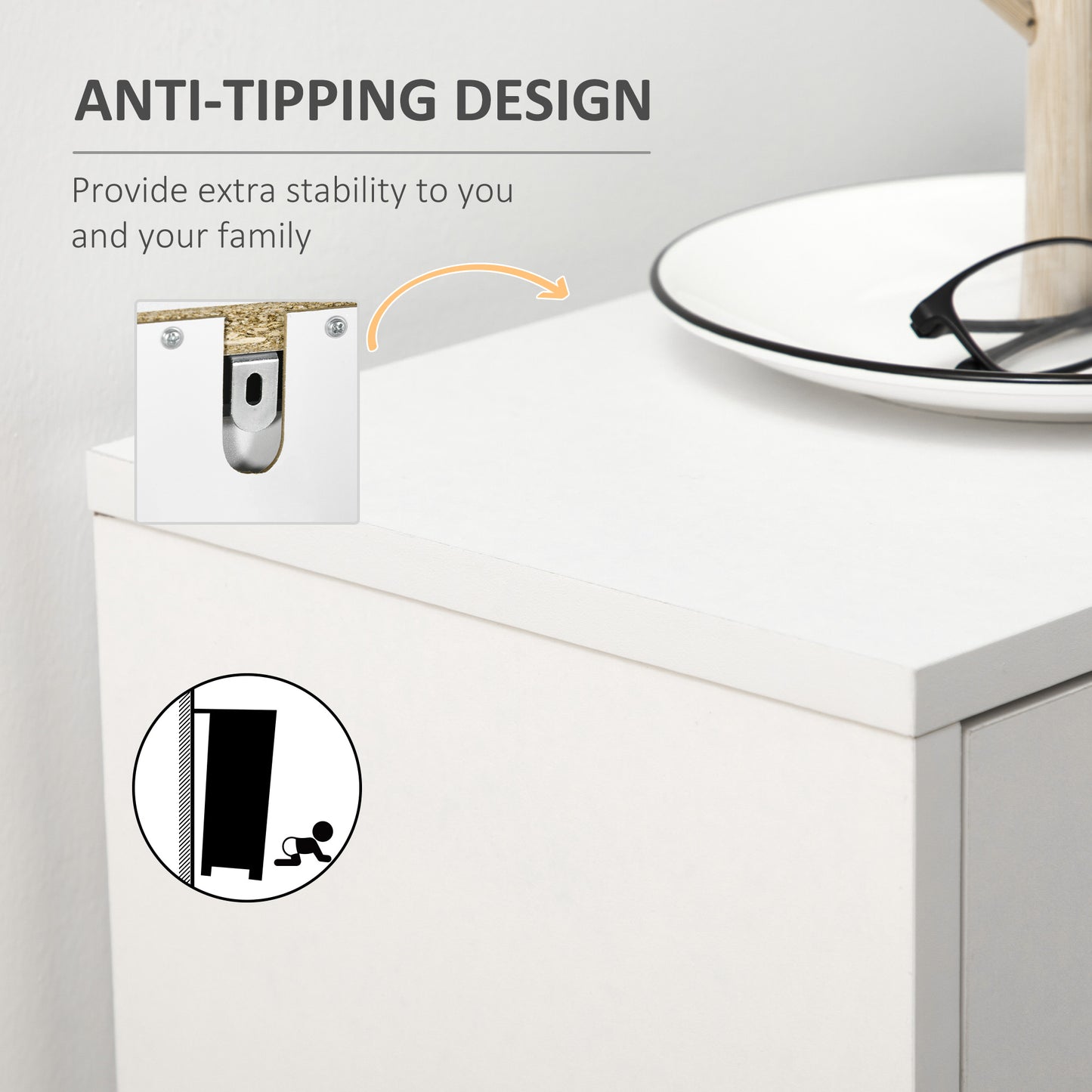 Modern Shoe Cabinet with 2 Flip Doors, Drawer and Adjustable Shelf, Hallway Shoe Cupboard Storage Organizer for 12 Pairs of Shoes, White