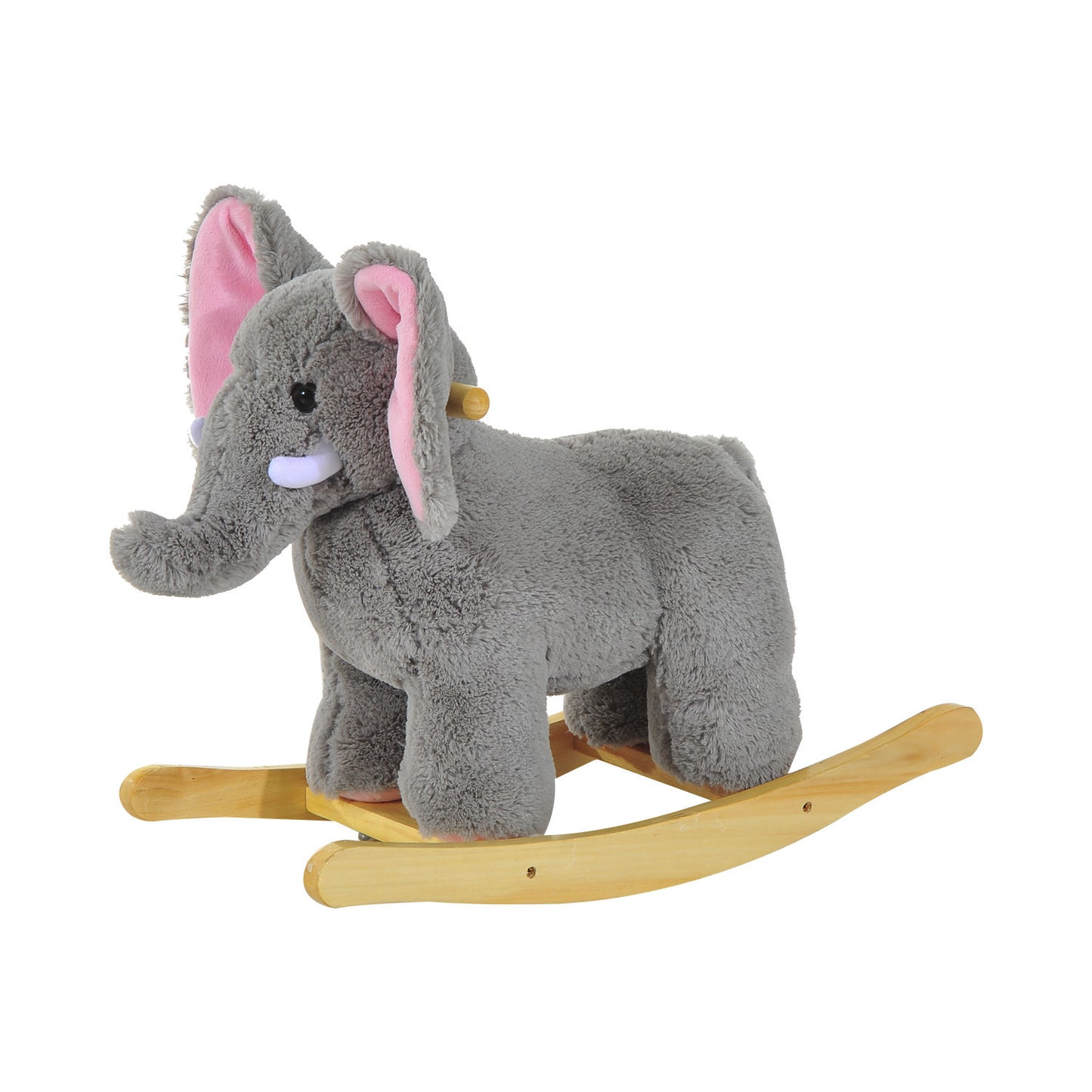 Kids Plush Ride On Elephant Grey