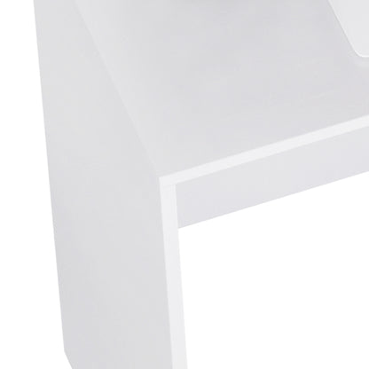Computer Writing Desk with 4 Drawers, High Gloss Home Office Workstation, White
