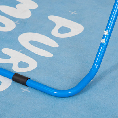 Gymnastics Bar for Kids, Folding Horizontal Bars with Adjustable Height, Training Bar with Triangle Base, Blue