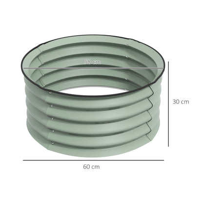Outsunny Set of 2 Raised Garden Bed, Metal Planter Box with Safety Edging, Easy-to-assemble Stock Tank