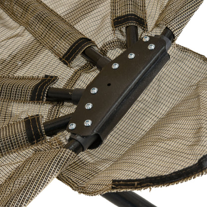 Outsunny Double Hanging Egg Chair 2 Seaters Swing Hammock Chair with Stand, Cushion and Folding Design, for Indoor and Outdoor, Brown