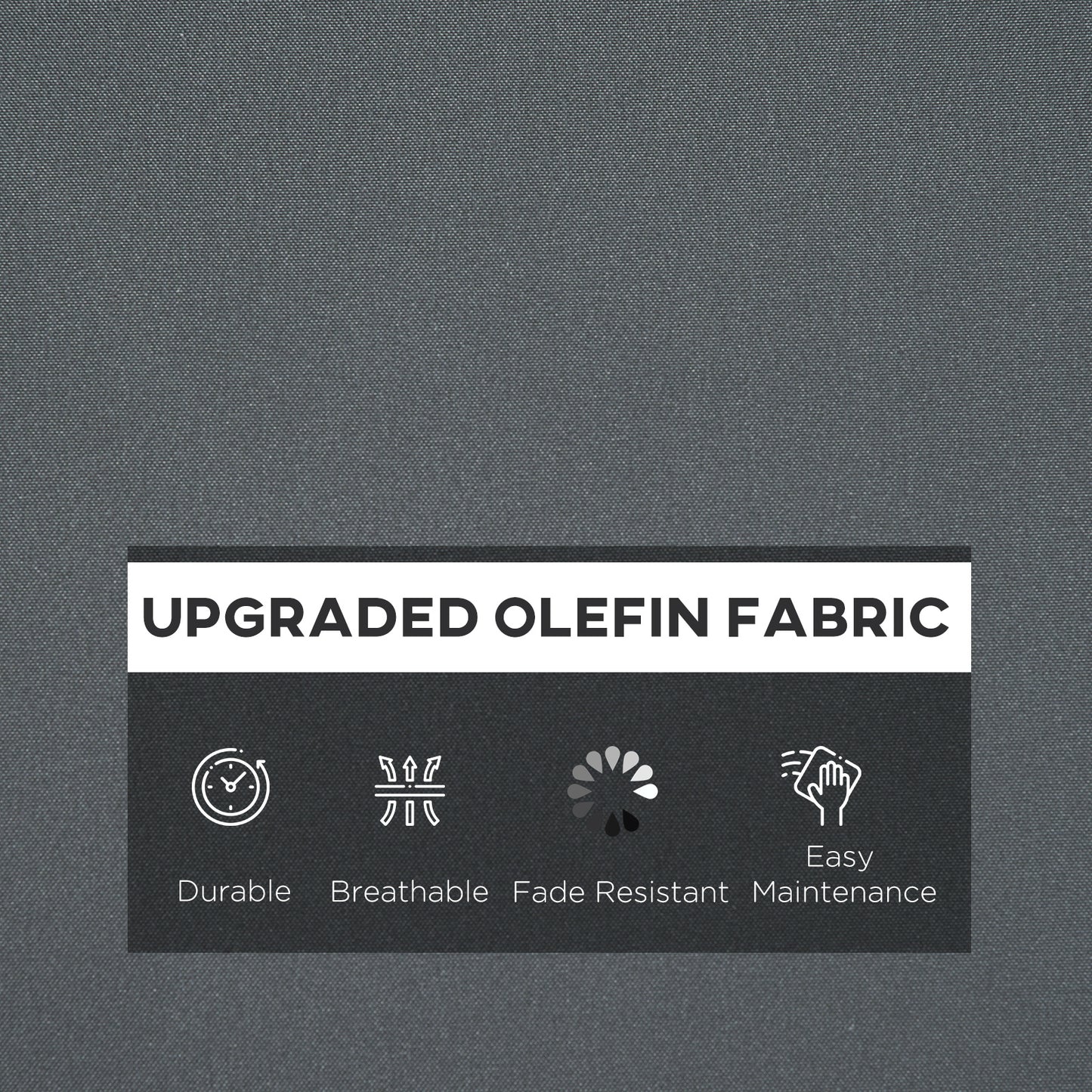 Outsunny Outdoor Seat Cushion W/ Back Patio Deep Seating Chair Replacement Cushion