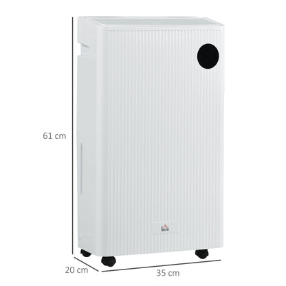 5500mL Portable Dehumidifier with Air Purifier, UVC, Ioniser, 24H Timer, 5 Modes, 16L/Day, for Home Laundry, White