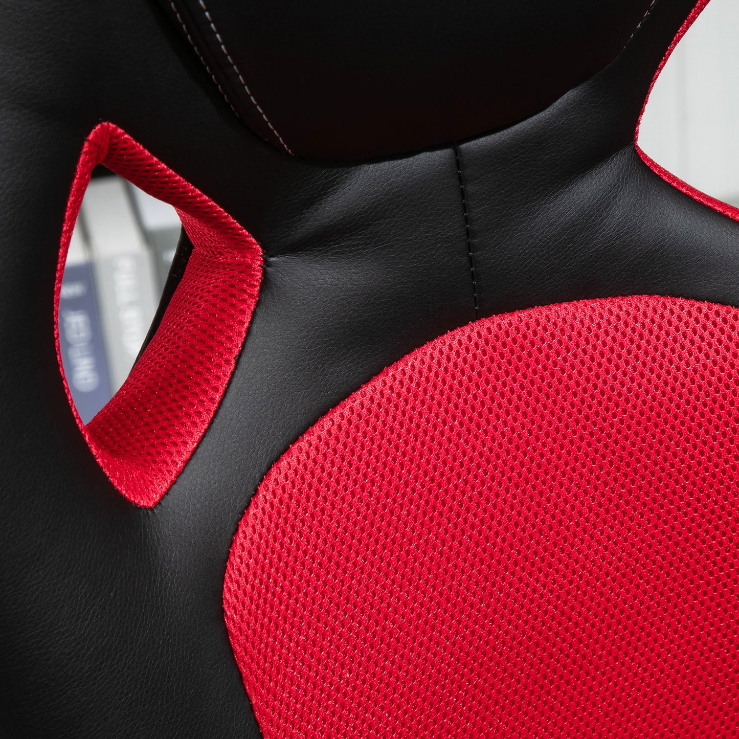 Vinsetto Computer Chair Faux Leather High Back Home Office Chair, Swivel Chair w/ Wheels Armrests, Black & Red