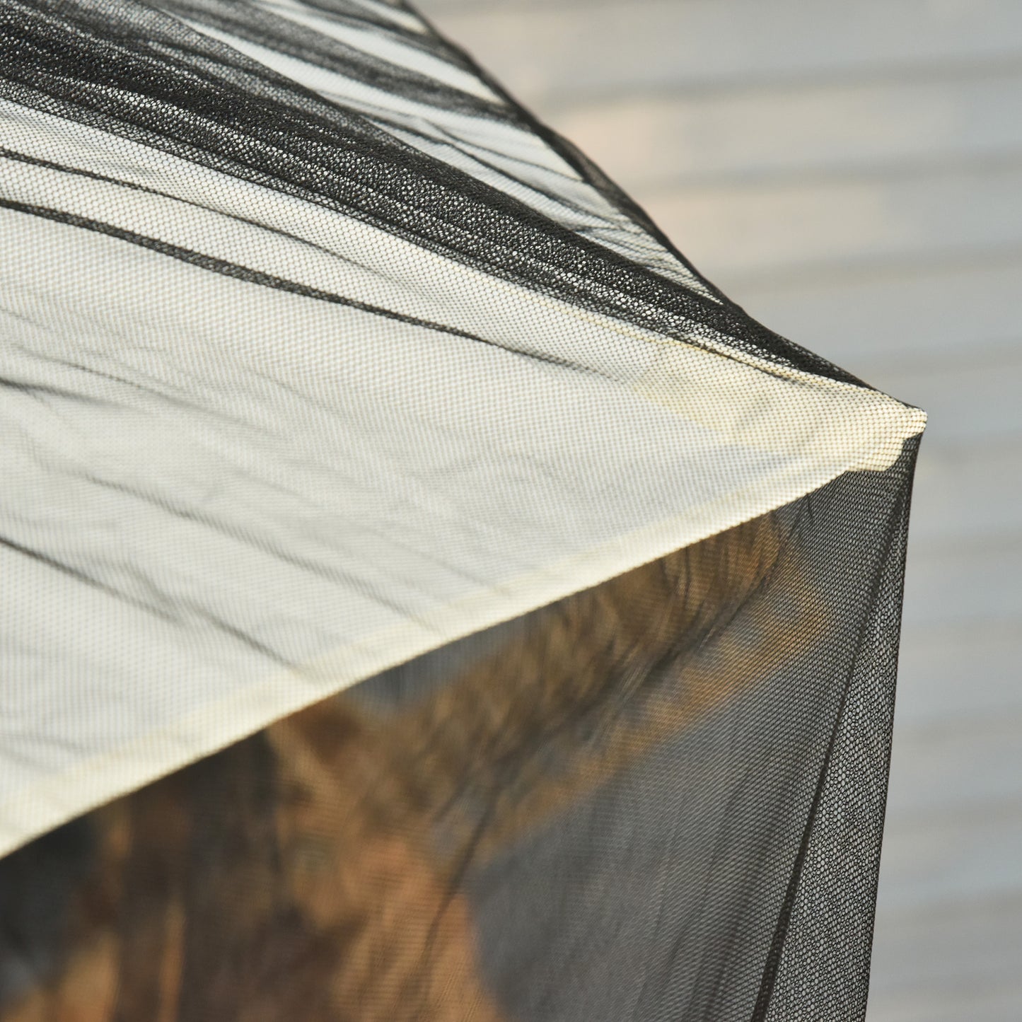 Outsunny 2.3m Umbrella Table Screen Outdoor Patio Cover Mosquito Insect Net Zipped Door