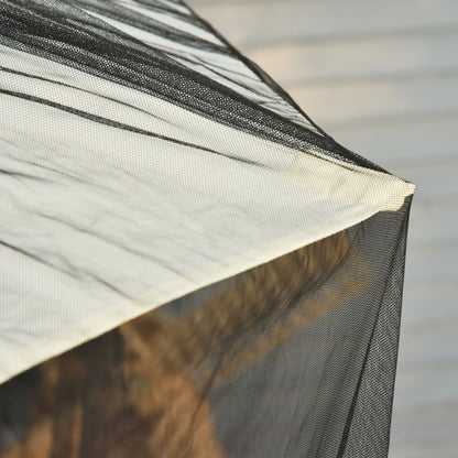 Outsunny 2.3m Umbrella Table Screen Outdoor Patio Cover Mosquito Insect Net Zipped Door