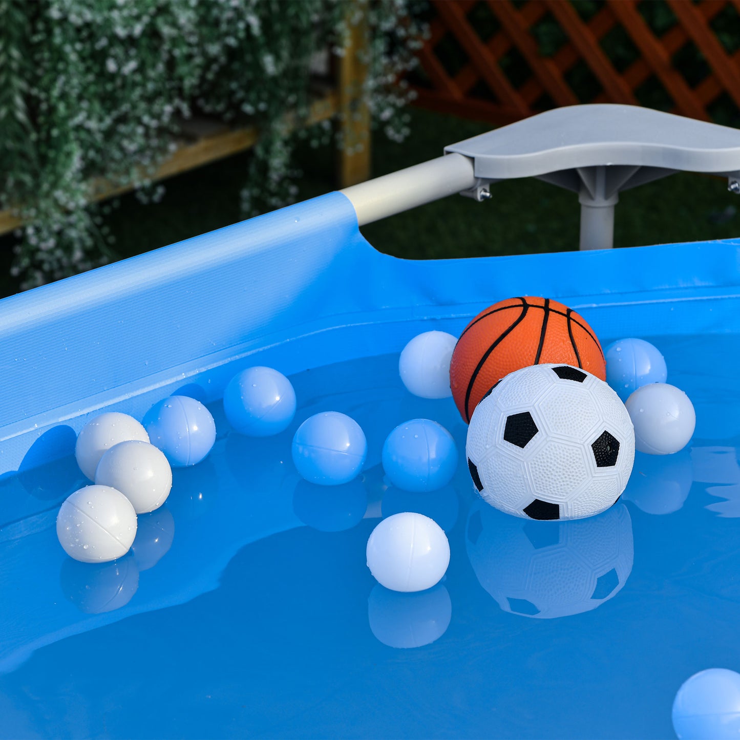 Outsunny Steel Frame Pool with Filter Pump and Filter Cartridge Rust Resistant Above Ground Pool with Reinforced Sidewalls, 252 x 152 x 65cm, Blue