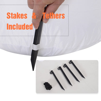 Scary Ghost Inflatable Halloween Scary Ghost Outdoor Decoration with LED Lights 1.2M