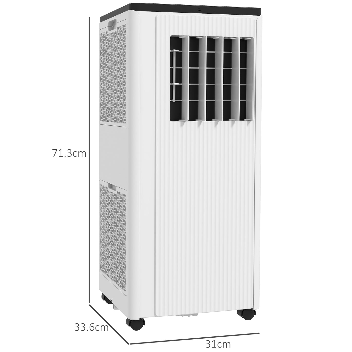 9,000 BTU Mobile Air Conditioner, 20m², Smart Home WiFi, with Dehumidifier, Fan, 24H Timer, Window Kit, White