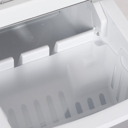 Portable Bullet Ice Cube Maker Machine Countertop, Automatic Cleaning, Visible Window Scoop And Basket For Kitchen - Silver