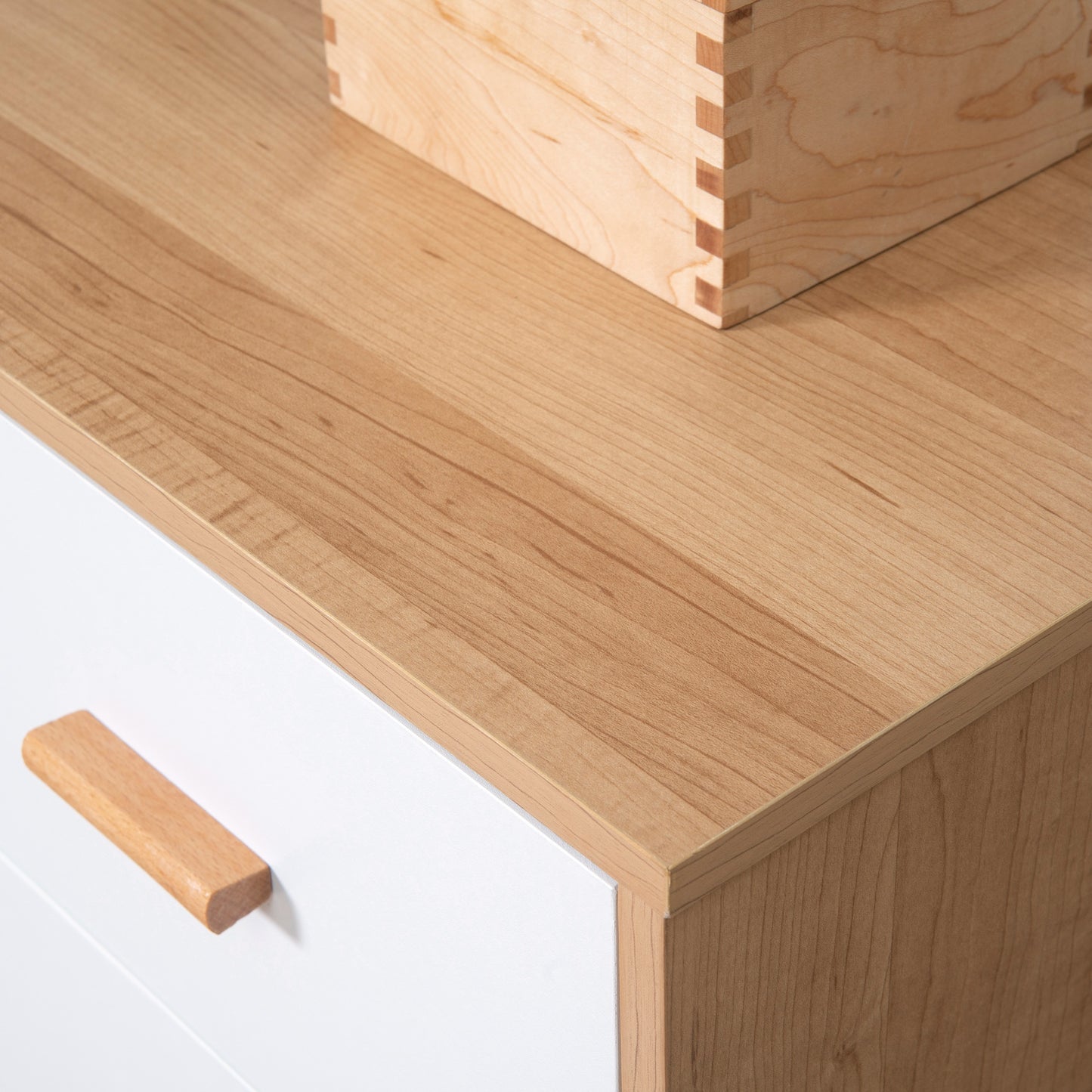 Chest of Drawers with 3 Drawers, Bedroom Cabinet, Storage Organizer for Living Room, White and Natural