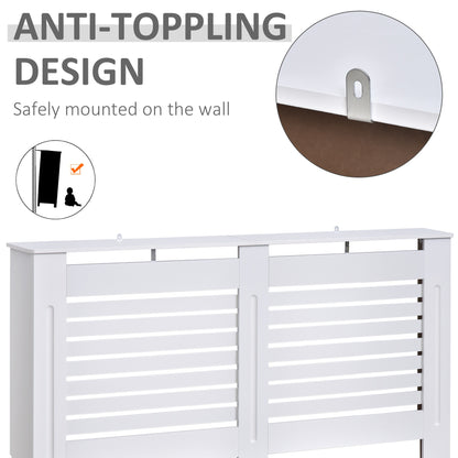 152L x 19W x 81H cm MDF Radiator Cover-White