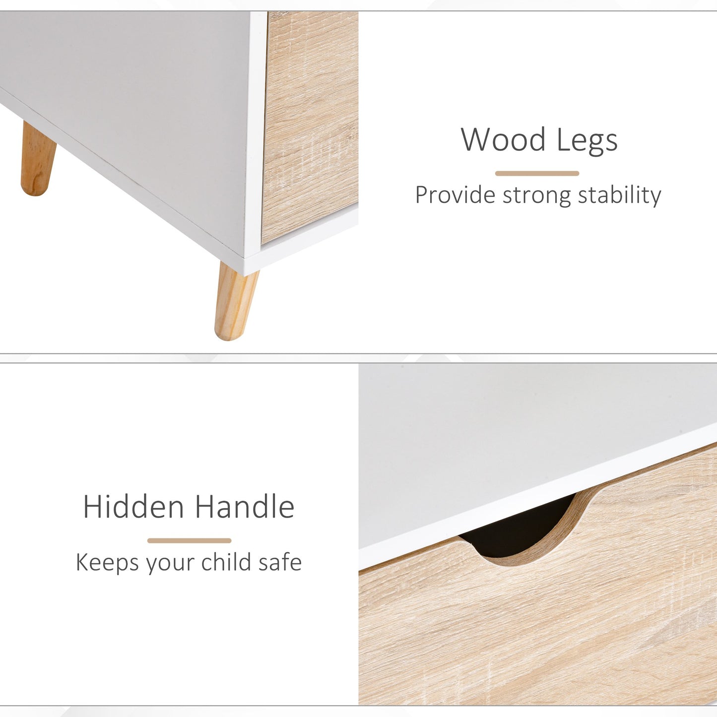 Particle Board TV Media Unit White/Oak