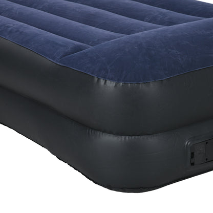 Outsunny Queen Air Bed with Built-in Electric Pump and Integrated Pillow