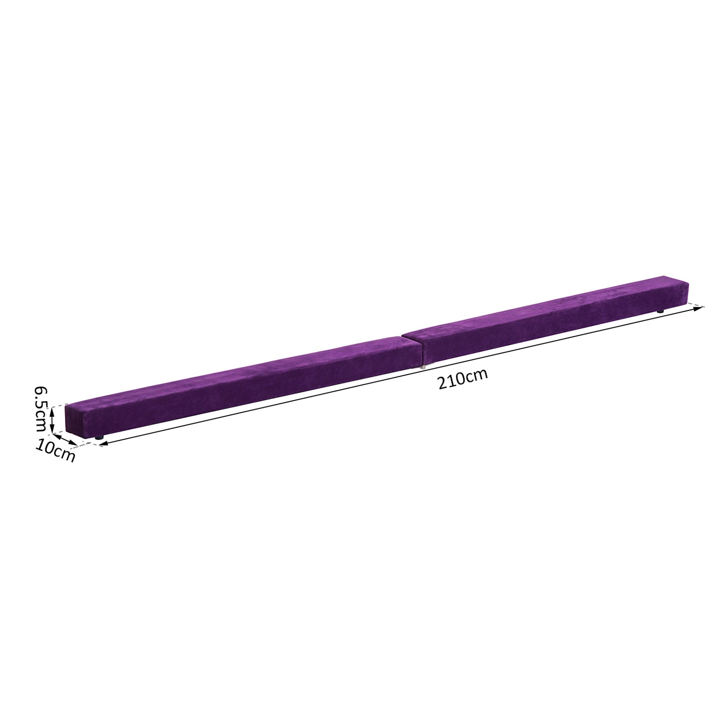 Gymnastics Balance Beam Fitness Trainer, 2.1 m-Purple