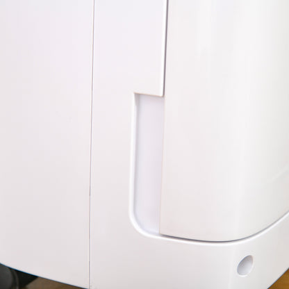 12L/Day Portable Dehumidifier for Home w/ 24H Timer, Humidity Display, 2 Speed Modes, 2500ml Electric Air Dehumidifier w/ Four Wheels, White
